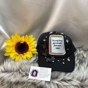 Black Cap with Embellishments